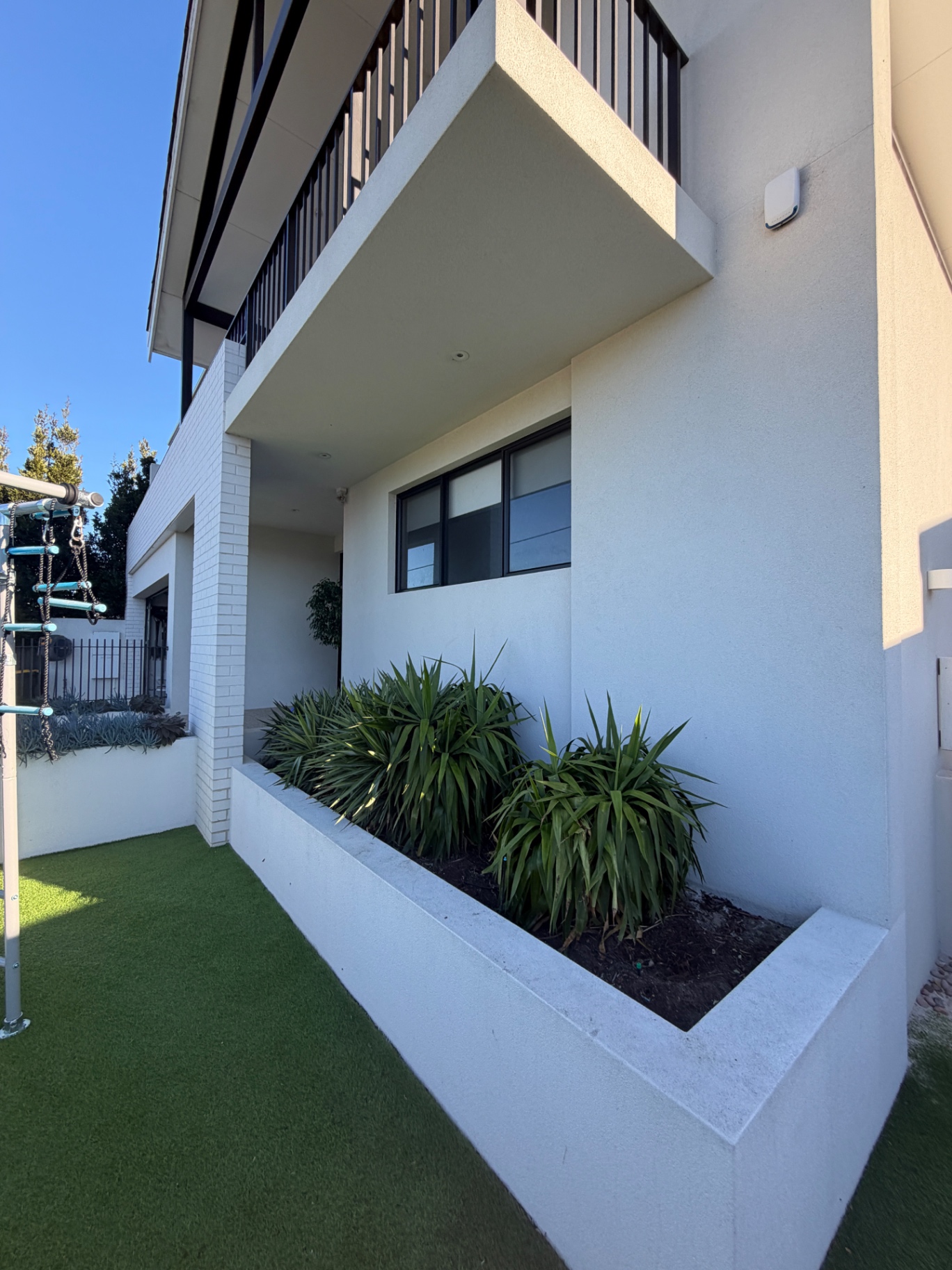 Finished planter beds & turf