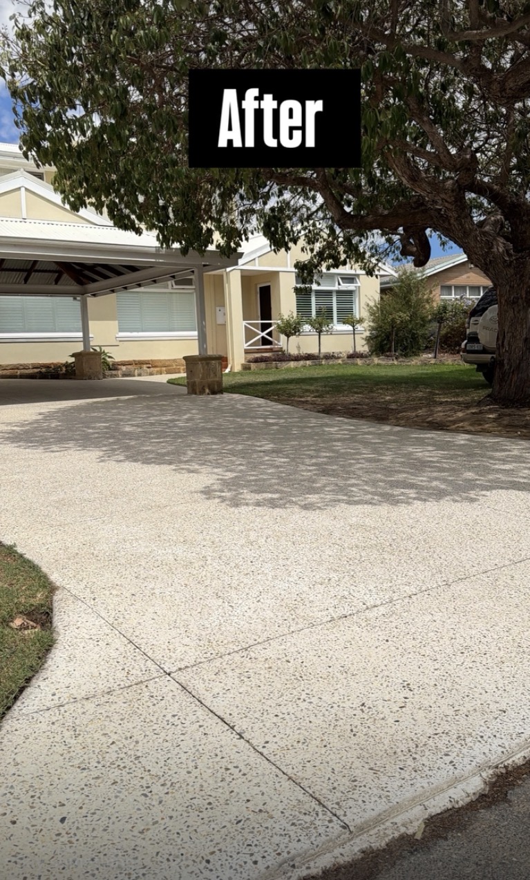 Driveway clean & seal after