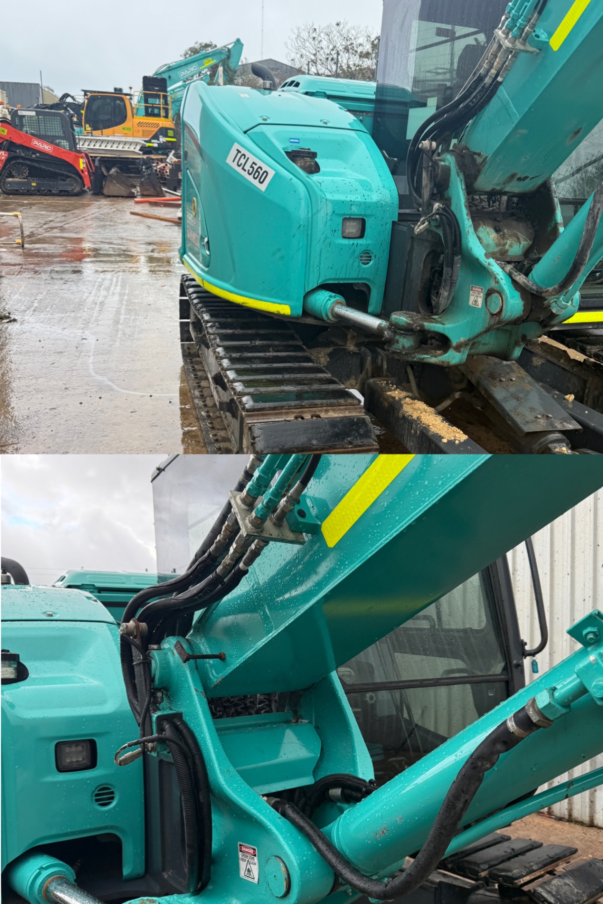Excavator hydraulic detail
